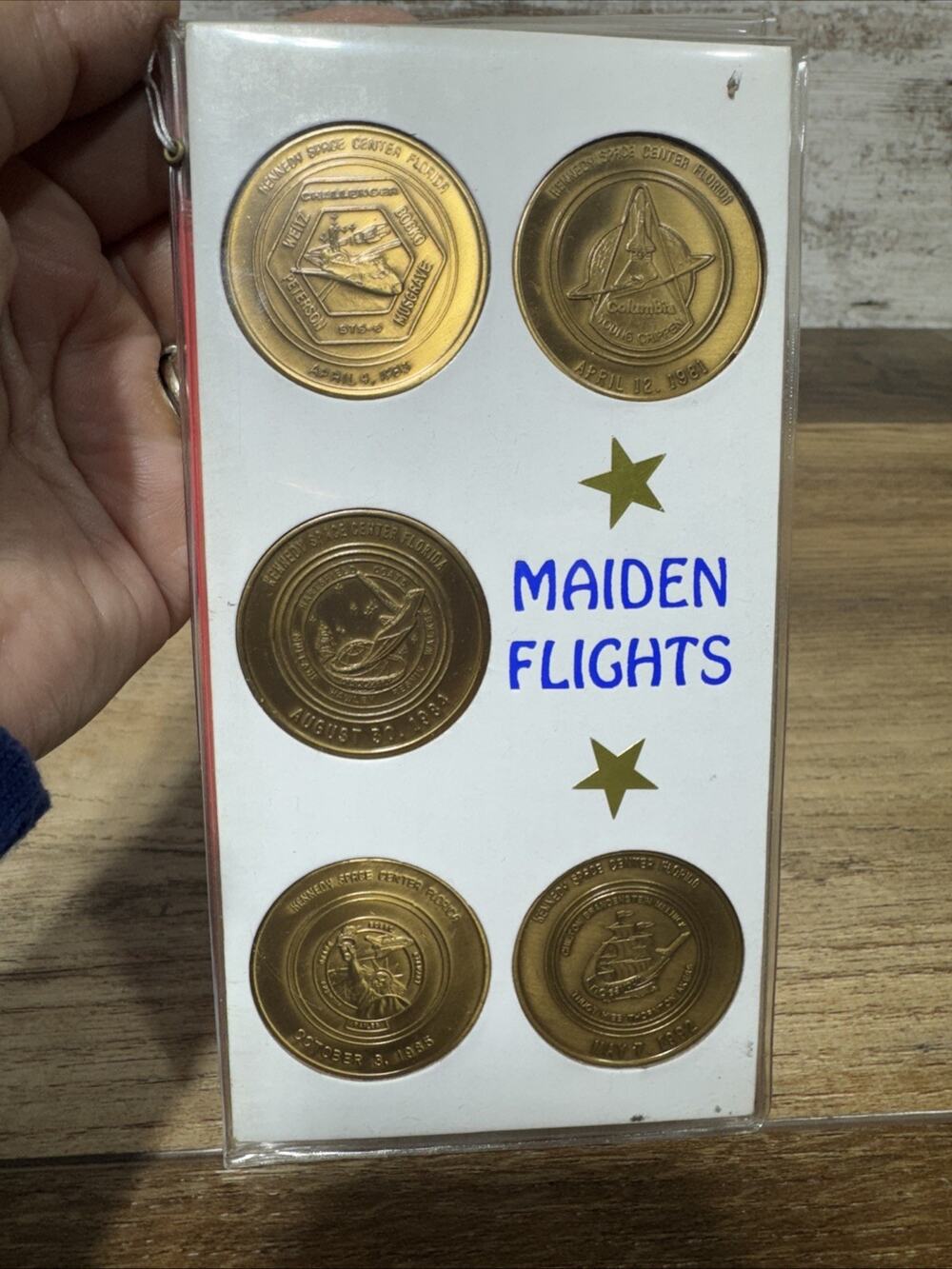 Maiden Flight Series Space Shuttle Solid Bronze Collectable Coin Set NASA
